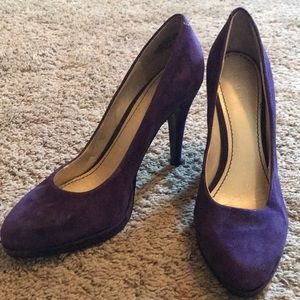 Gorgeous purple suede heels